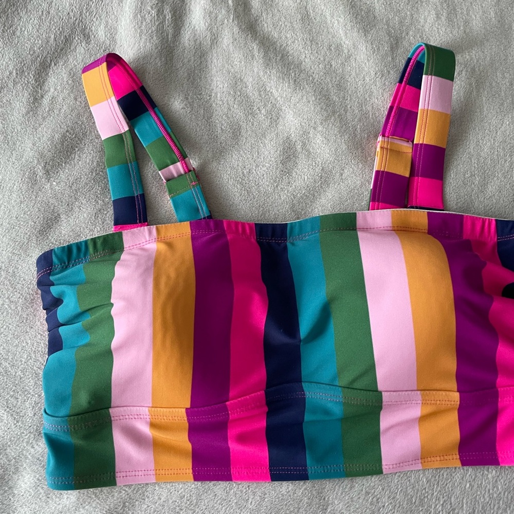 Torrid Multicolor Striped Bikini Top